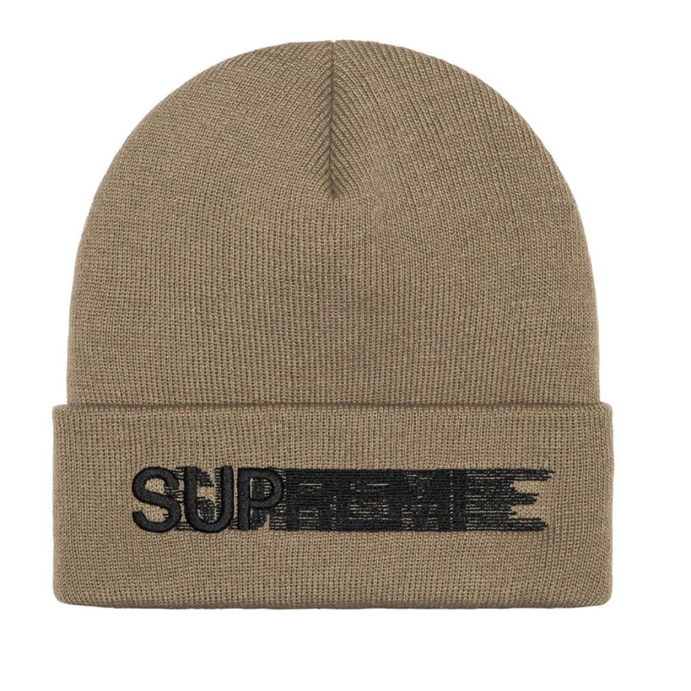 Supreme MOTION LOGO BEANIE Taupe